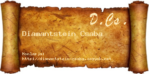 Diamantstein Csaba névjegykártya