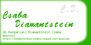 csaba diamantstein business card